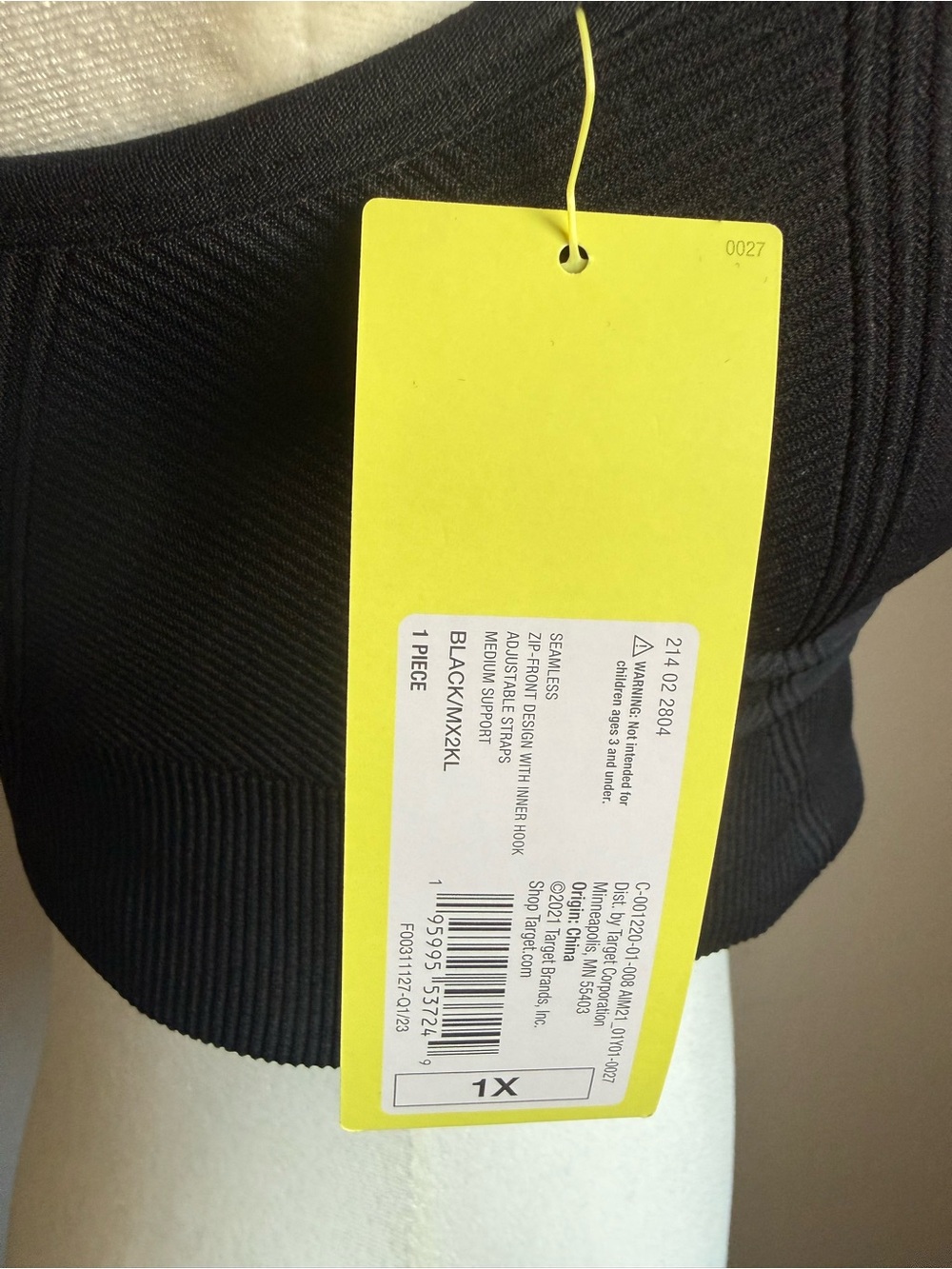All in Motion Seamless Zip-Front Sports Bra - Picture 7 of 7